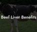 Beef Liver Benefits
