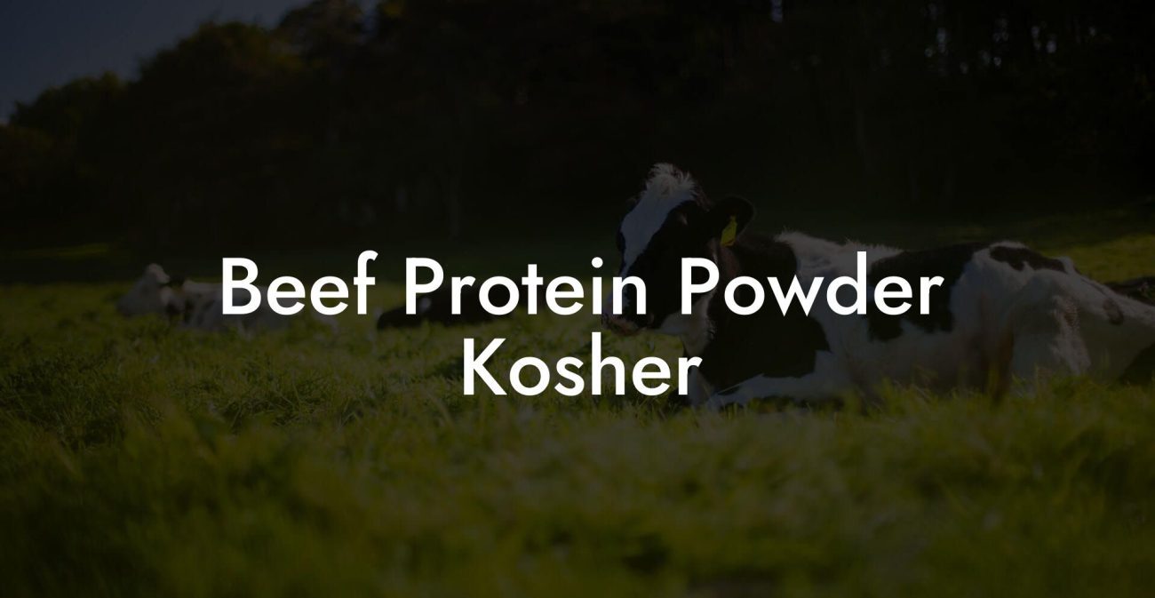 Beef Protein Powder Kosher