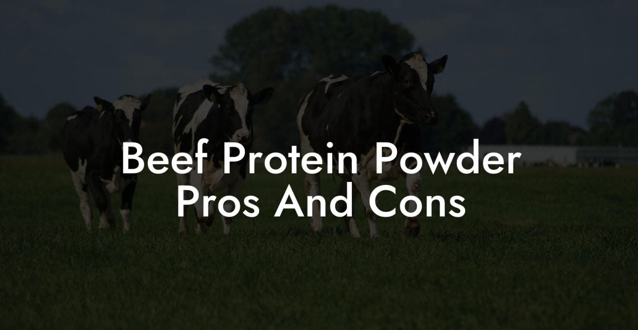 Beef Protein Powder Pros And Cons