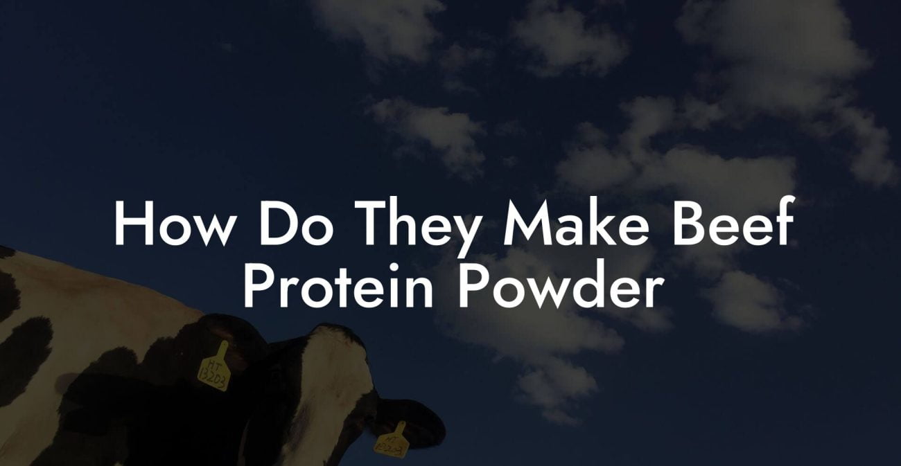 How Do They Make Beef Protein Powder