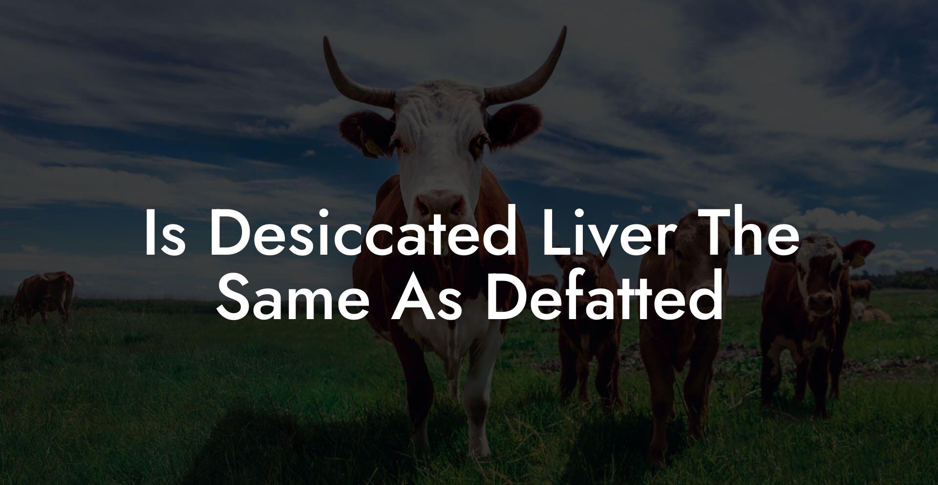 Is Desiccated Liver The Same As Defatted
