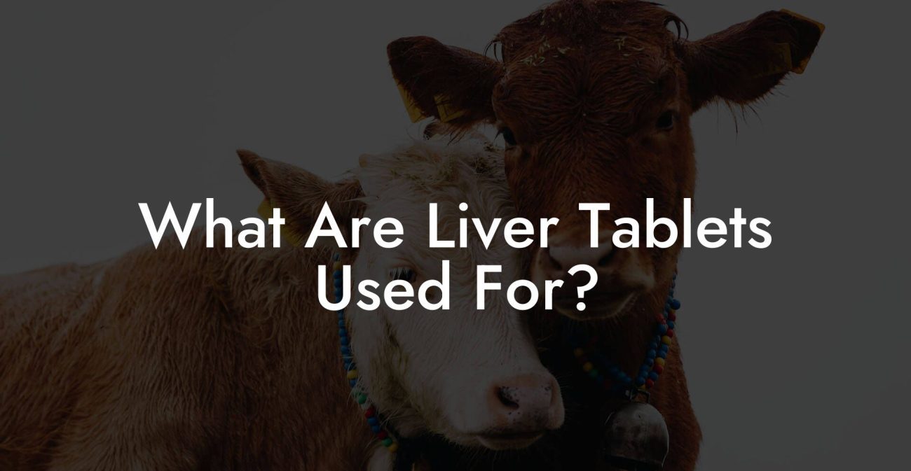 What Are Liver Tablets Used For?