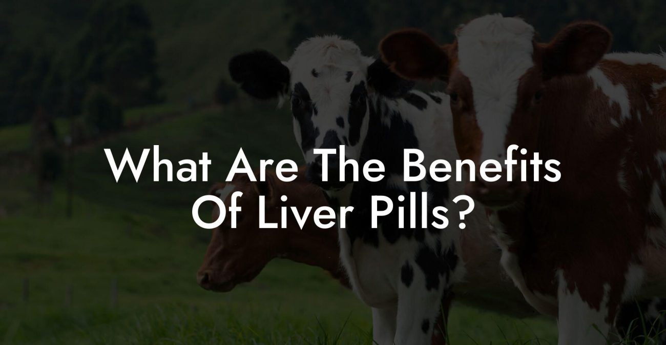 What Are The Benefits Of Liver Pills?