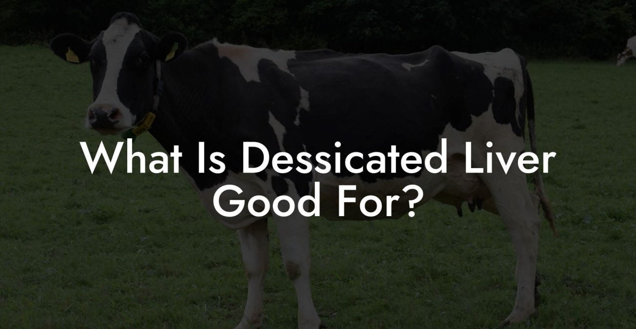 What Is Dessicated Liver Good For?