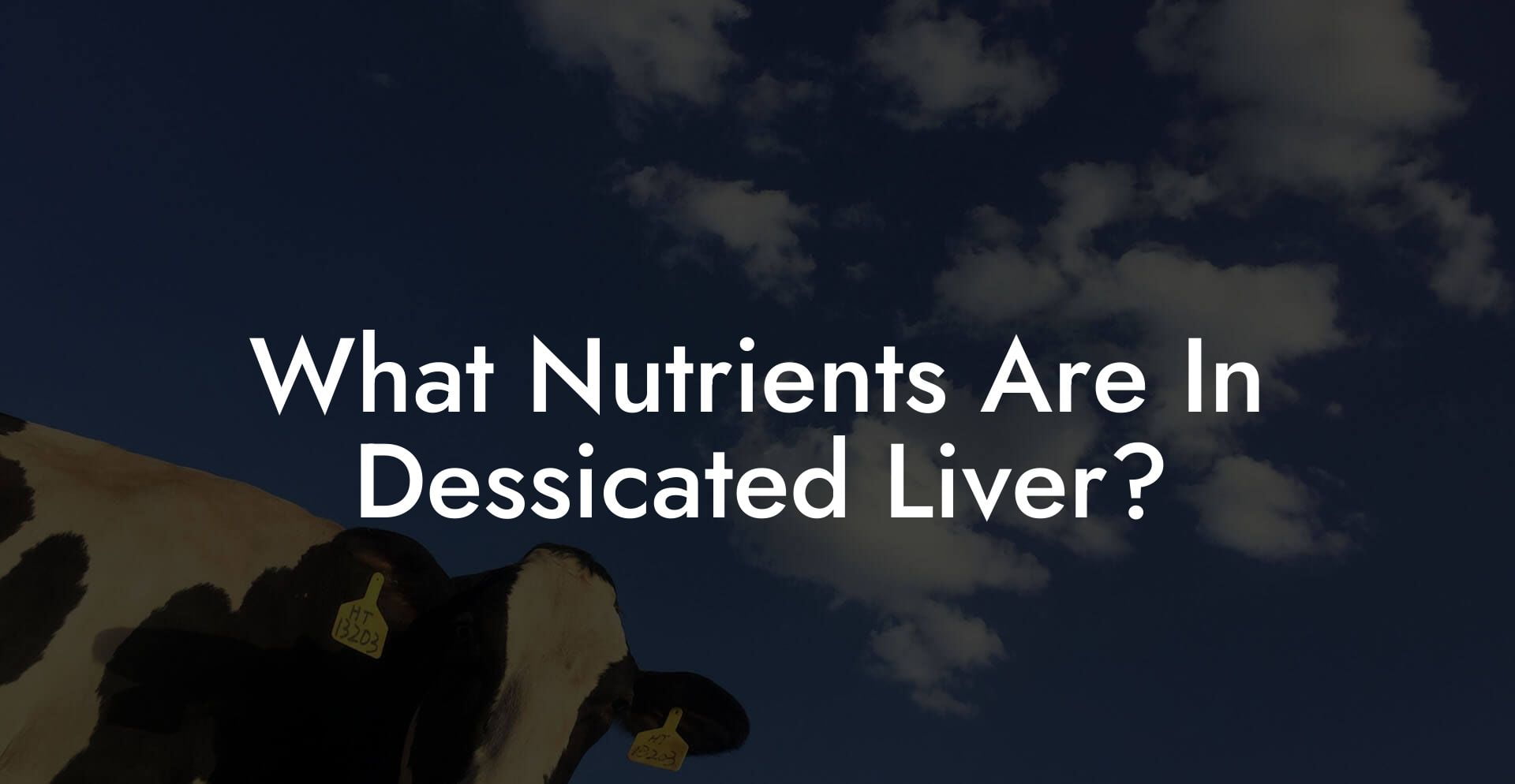 What Nutrients Are In Dessicated Liver?